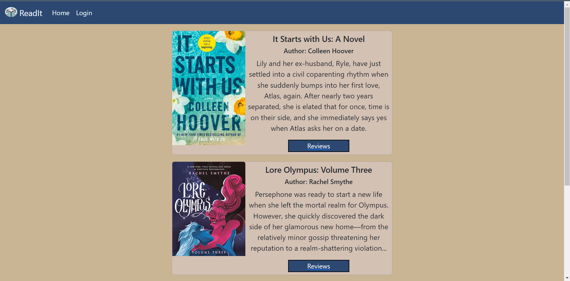screenshot of my WhatsForDinner Project
